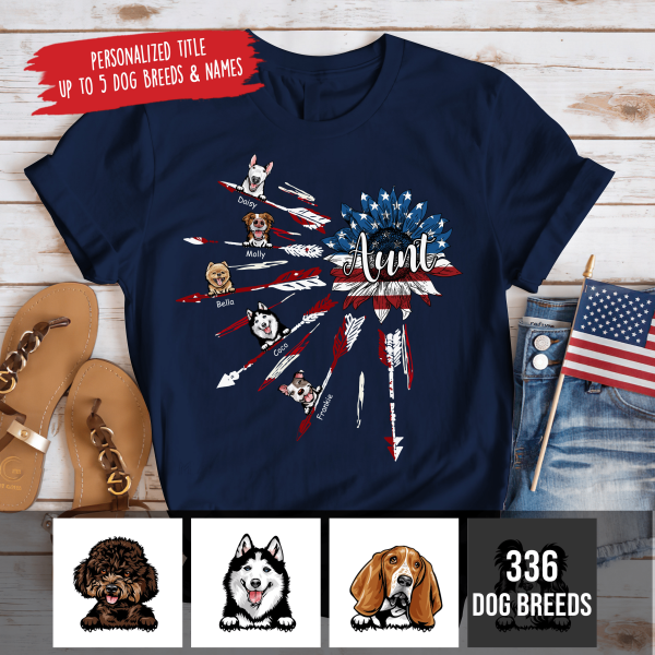 Personalized Dog And Sunflower Custom Shirt Ver 1