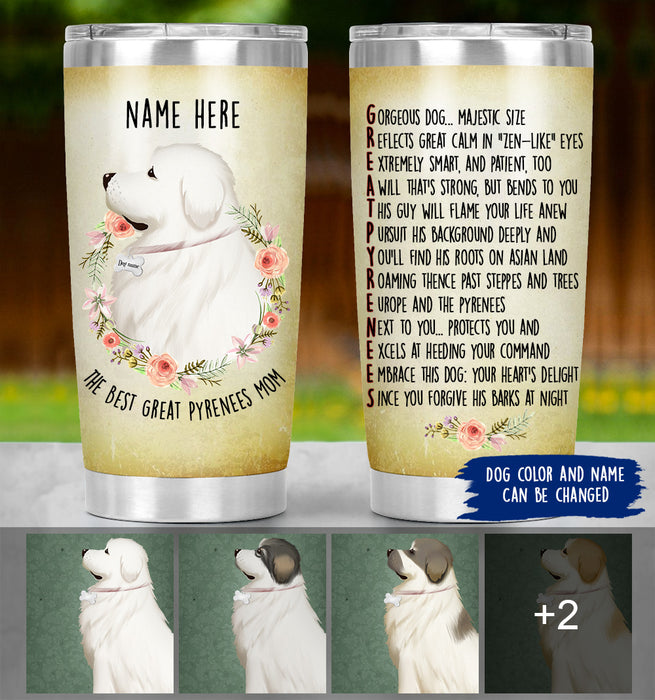 Personalized Great Pyrenees Mom Tumbler - Great Pyrenees Poem
