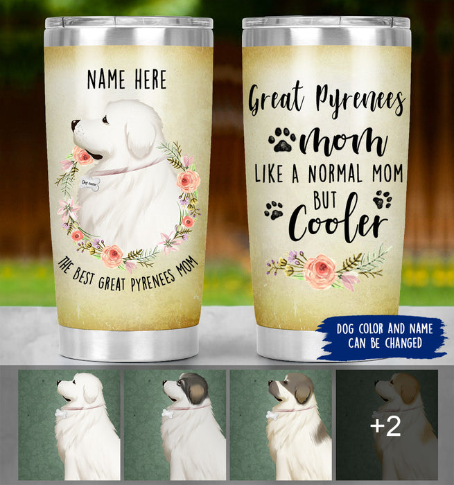 Personalized Great Pyrenees Mom Tumbler - Great Pyrenees Mom Cooler