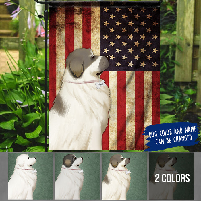 Personalized Great Pyrenees Flag 2 Sides Print