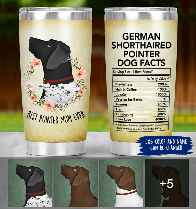 Pointer Dog Facts - Personalized Pointer Mom Tumbler