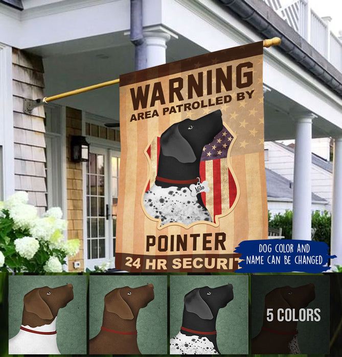 Personalized Pointer Security Flag 2 Sides Print