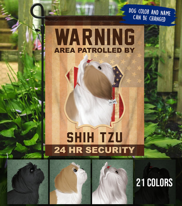 Personalized Shih Tzu Security Flag 2 Sides Print