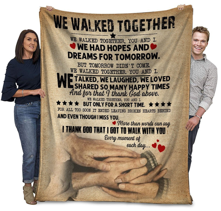 Personalized Granddaughter To Grandma We Walked Together Great Customized Blanket For Birthday Christmas Thanksgiving