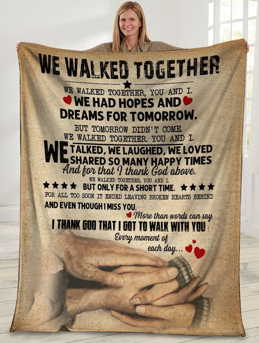 Personalized Granddaughter To Grandma We Walked Together Great Customized Blanket For Birthday Christmas Thanksgiving