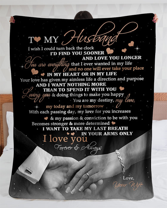 Personalized To My Husband Fleece Blanket From Wife You Are Everything That I Ever Wanted In My Life Great Customized Blanket For Birthday Christmas Thanksgiving Anniversary