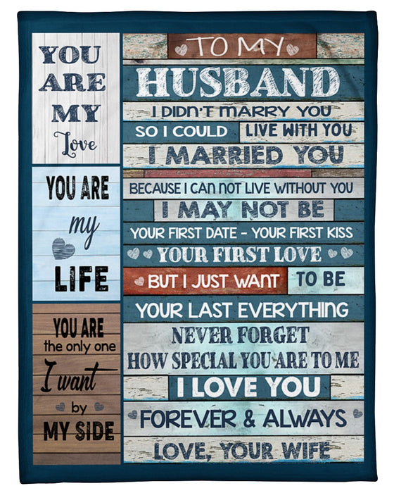 Personalized To My Husband Fleece Blanket From Wife Never Forget How Special You Are To Me Great Customized Blanket For Birthday Christmas Thanksgiving Anniversary