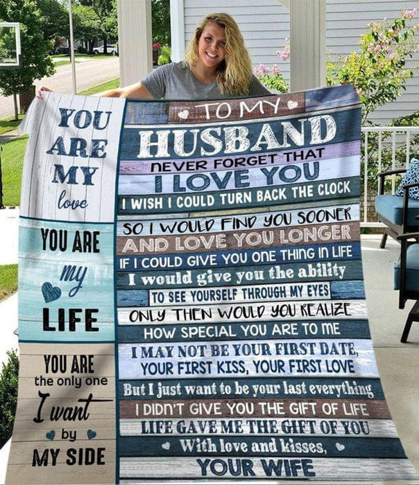 Personalized To My Husband Fleece Blanket From Wife You Are My Life Great Customized Blanket For Birthday Christmas Thanksgiving Anniversary