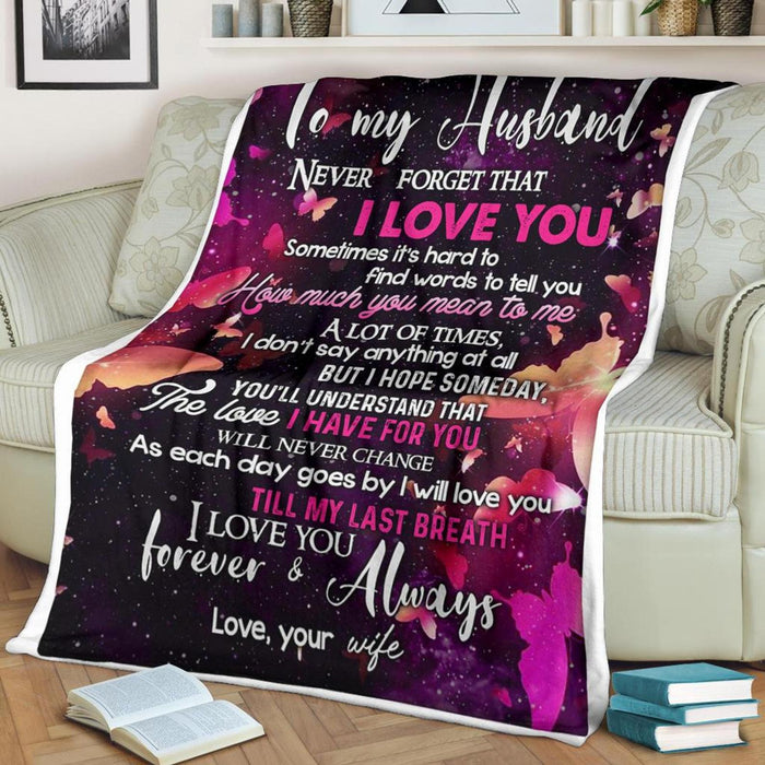 Personalized To My Husband Fleece Blanket From Wife Sometimes It's Hard To Tell You Great Customized Blanket For Birthday Christmas Thanksgiving Anniversary