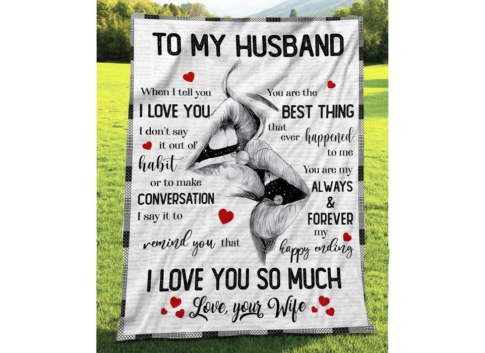 Personalized To My Husband Fleece Blanket From Wife You Are My Always And Forever Great Customized Blanket For Birthday Christmas Thanksgiving Anniversary