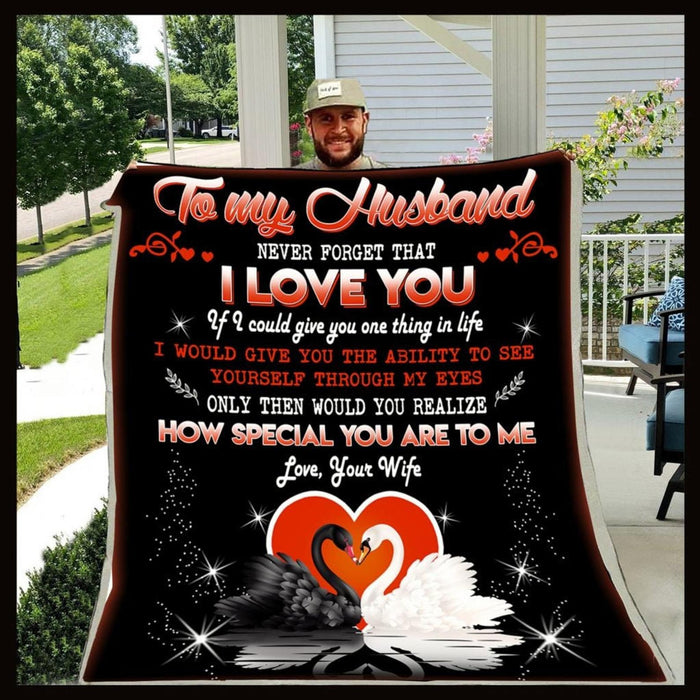 Personalized To My Husband Fleece Blanket From Wife If I Could Give You One Thing In Life Great Customized Blanket For Birthday Christmas Thanksgiving Anniversary