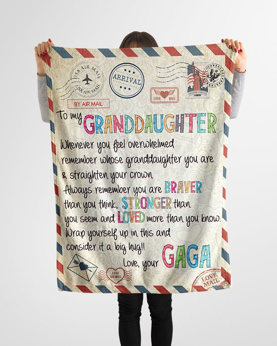 Personalized To My Granddaughter Love Letter Fleece Blanket Wrap Yourself Up In This And Consider It A Big Hug Great Customized Gift For Birthday Christmas Thanksgiving