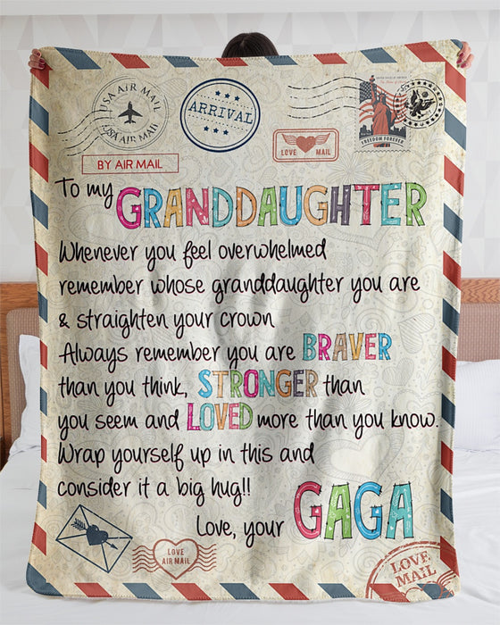 Personalized To My Granddaughter Love Letter Fleece Blanket Wrap Yourself Up In This And Consider It A Big Hug Great Customized Gift For Birthday Christmas Thanksgiving