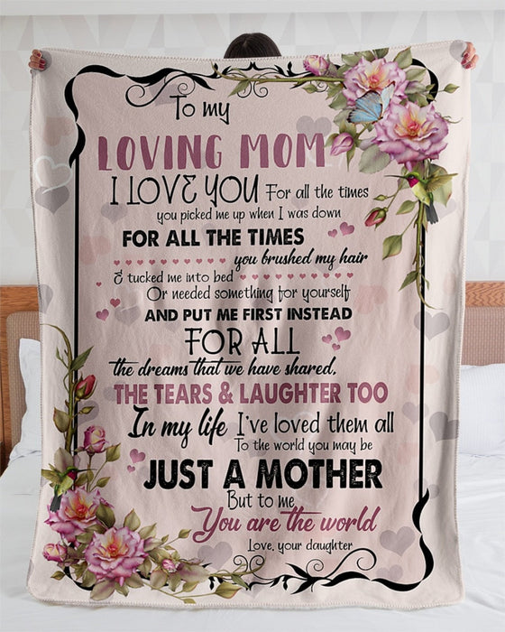 Personalized To My Mom Fleece Blanket From Your Daughter For All The Dream That We Have Shared Great Customized Gift For Mother's Day Birthday Christmas Thanksgiving