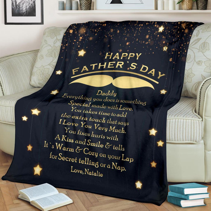 Personalized To My Dad Fleece Blanket I Love You Very Much Great Customized Gift For Father'S Day Birthday Christmas Thanksgiving