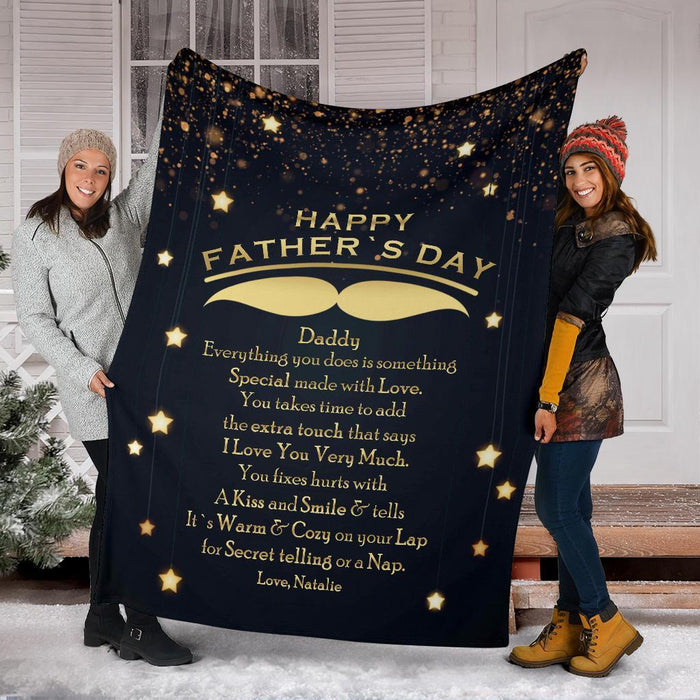Personalized To My Dad Fleece Blanket I Love You Very Much Great Customized Gift For Father'S Day Birthday Christmas Thanksgiving