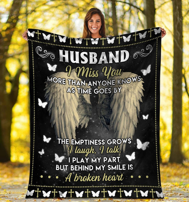 Personalized To Husband Fleece Blanket I Miss You More Than Anyone Knows Great Customized Gift For Birthday Christmas Thanksgiving