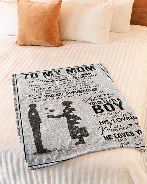 Personalized To My Mom Hearts Fleece Blanket From Daughter You Are Appreciated Great Customized Gift For Mother's day Birthday Christmas Thanksgiving