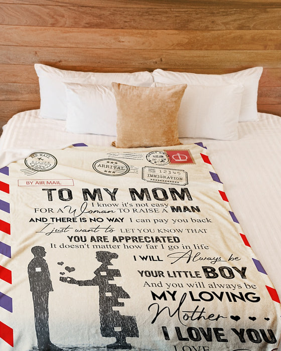 Personalized To My Mom Love Letter Fleece Blanket From daughter I Just Want To Let You Know That You Are Appreciated Great Customized Gift For Mother's day Birthday Christmas Thanksgiving