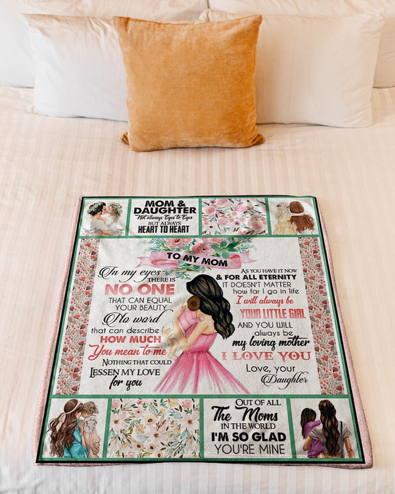Personalized To My Mom Princess Fleece Blanket From Daughter It Doesn't Matter How Far I Go In Life I Will Always Be Your Little Girl Great Customized Gift For Mother's day Birthday Christmas Thanksgiving