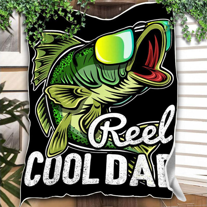 To My Dad Fishing Fleece Blanket Reel Cool Dad Great Customized Blanket For Birthday Christmas Thanksgiving