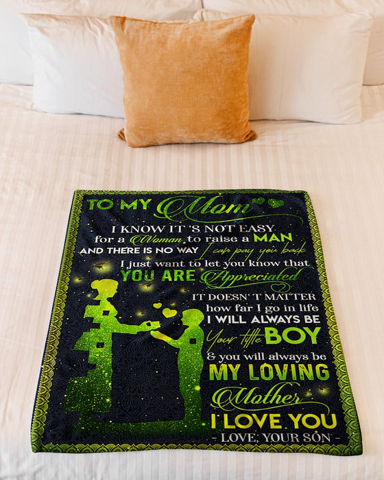 Personalized To My Mom Hearts Fleece Blanket From Daughter You Will Always Be My Loving Great Customized Gift For Mother's day Birthday Christmas Thanksgiving
