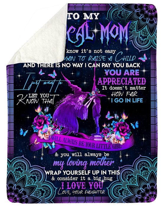 Personalized To My Mom Halloween Fleece Blanket From Daughter I Just Want To Let You Know That You Are Appreciated Great Customized Gift For Mother's day Birthday Christmas Thanksgiving