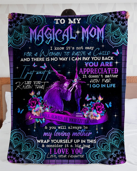 Personalized To My Mom Halloween Fleece Blanket From Daughter I Just Want To Let You Know That You Are Appreciated Great Customized Gift For Mother's day Birthday Christmas Thanksgiving