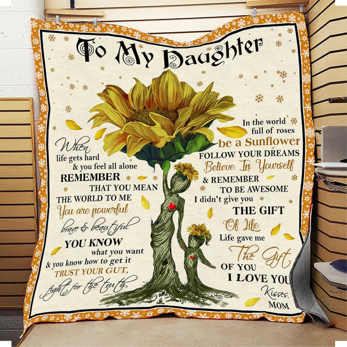 Personalized Fleece Blanket To My Daughter You Are Powerful Brave And Beautiful You Know Gift For Birthday Christmas Thanksgiving Graduation Wedding