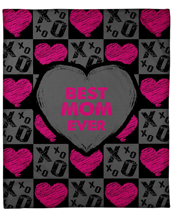 To My Mom Fleece Blanket Best Mom Ever A Wonderful Heart Great Customized Blanket Gift For Mother's Day Birthday Christmas Thanksgiving