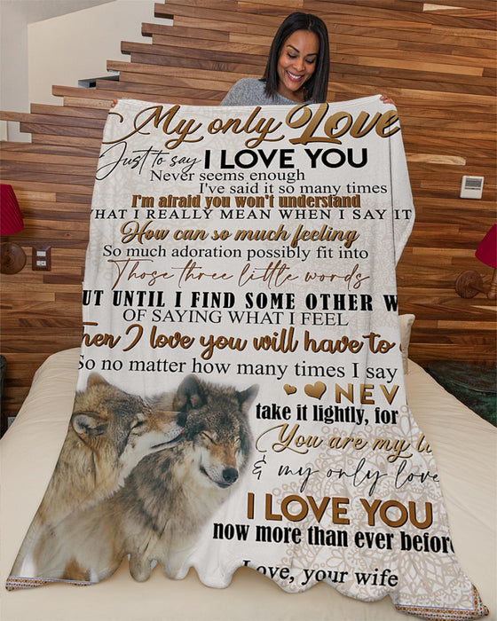 Personalized To My Husband Wolves Fleece Blanket From Wife How Can So Much Feeling Great Customized Gift For Birthday Christmas Thanksgiving Anniversary Father's Day