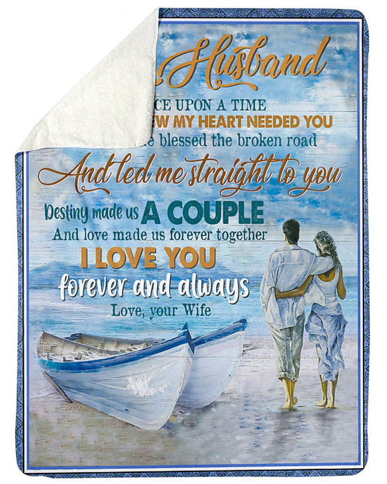 Personalized To My Husband Ship Fleece Blanket From Wife I Love You Forever And Always Great Customized Gift For Birthday Christmas Thanksgiving Anniversary Father's Day