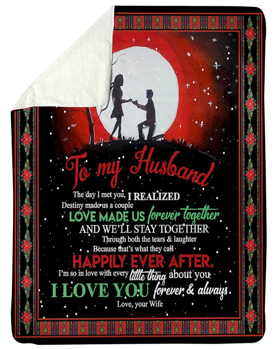 Personalized To My Husband Fleece Blanket From Wife We'll Stay Together Great Customized Gift For Birthday Christmas Thanksgiving Anniversary Father's Day