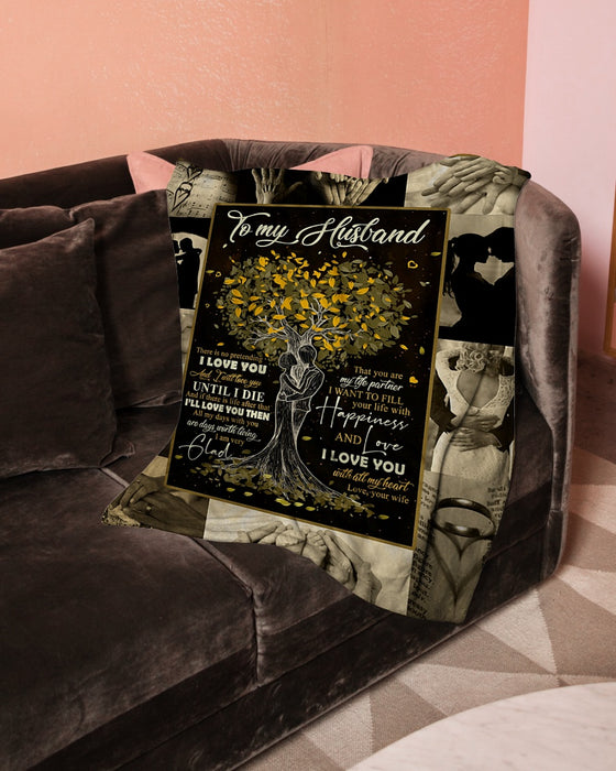 Personalized To My Husband Love Tree Fleece Blanket From Wife I Love You With All My Heart Great Customized Gift For Birthday Christmas Thanksgiving Anniversary Father's Day