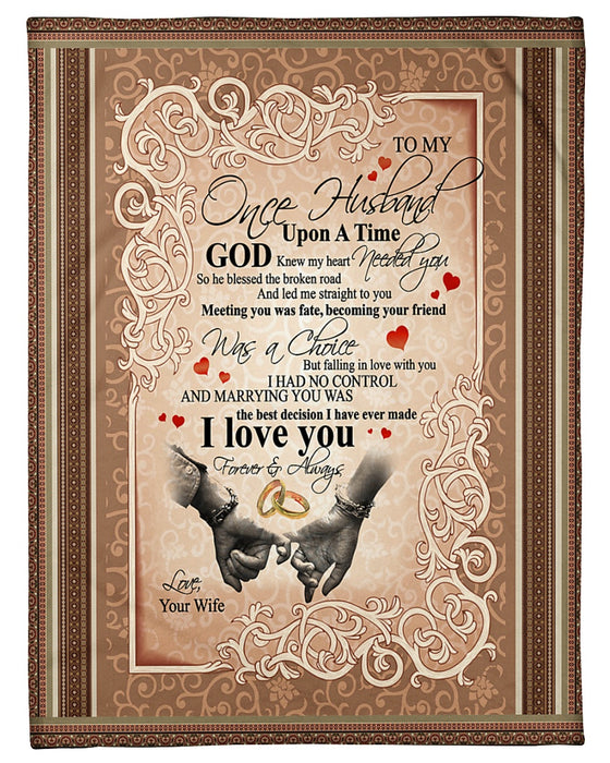 Personalized To My Husband Fleece Blanket From Wife God Knew My Heart Needed You Great Customized Gift For Birthday Christmas Thanksgiving Anniversary Father's Day