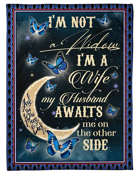 To My Husband In Heaven Fleece Blanket From Wife My Husband Awaits Me On Other Side Great Customized Gift For Birthday Christmas Thanksgiving Anniversary Father's Day