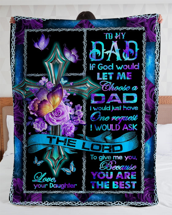 Personalized To My Dad God Fleece Blanket From Daughter You Are The Best Great Customized Gift For Birthday Christmas Thanksgiving Anniversary Father's Day
