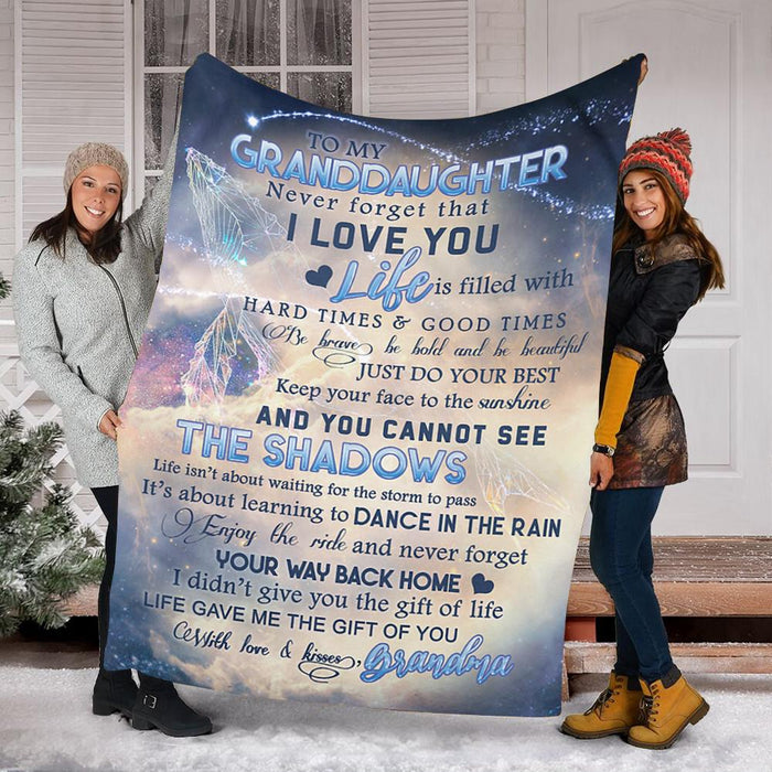 Personalized To My Granddaughter Fleece Blanket From Grandma Just Do Your Best Great Customized Blanket For Birthday Christmas Thanksgiving
