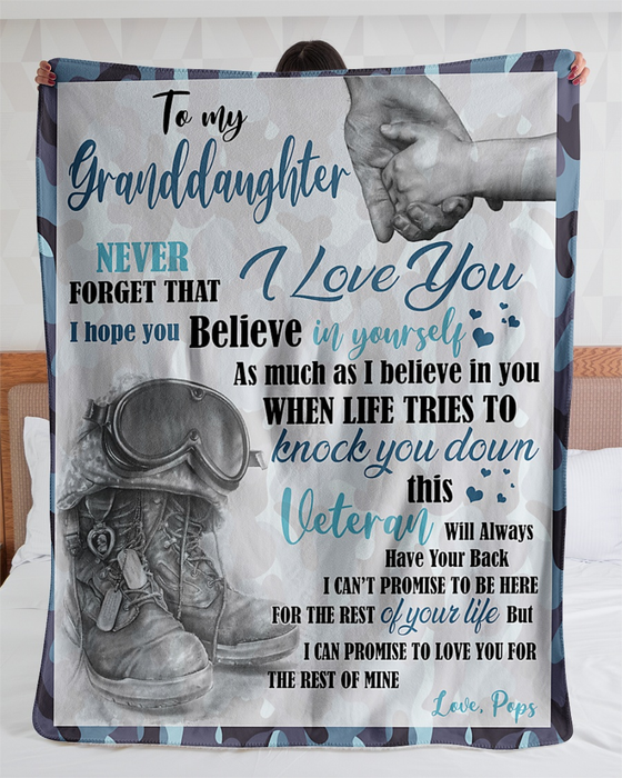Personalized To My Granddaughter Fleece Blanket From Grandma Never Forget That I Love You Great Customized Blanket For Birthday Christmas Thanksgiving