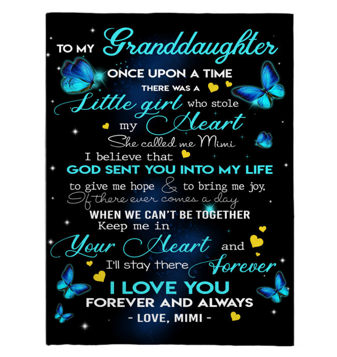 Personalized To My Granddaughter Fleece Blanket From Grandma God Sent You Into My Life Great Customized Gift For Birthday Christmas Thanksgiving