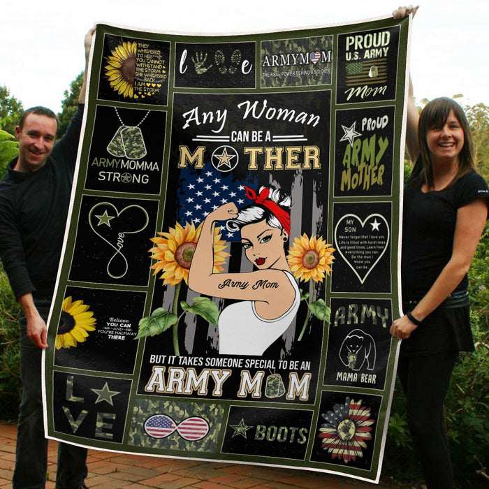 Army Mom Fleece Blanket It Takes Someone Special To Be An Army Mom Great Customized Gift For Birthday Christmas Thanksgiving Mother's Day