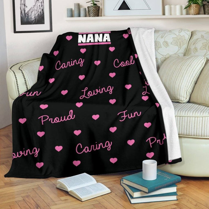 To My Grandma Nana Fleece Blanket Grandma Great Customized Gift For Birthday Christmas Thanksgiving Mother's Day