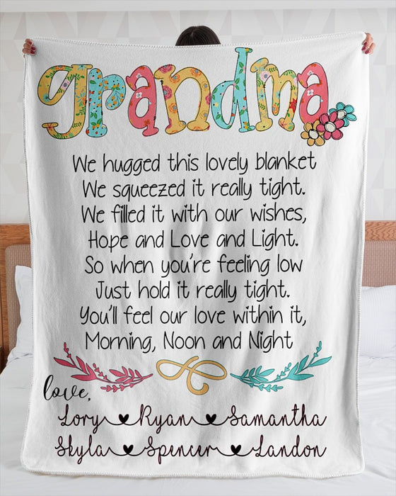 Personalized To My Grandma Fleece Blanket Hope And Love And Light Great Customized Gifts For Birthday Christmas Thanksgiving Mother's Day