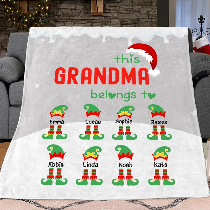 Personalized To My Grandma Fleece Blanket This Grandma Belong To Great Customized Gifts For Birthday Christmas Thanksgiving Mother's Day