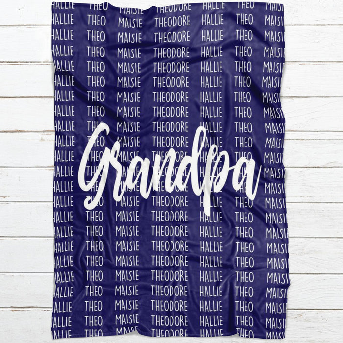 Personalized To My Grandpa Fleece Blanket Great Customized Gifts For Birthday Christmas Thanksgiving Father's Day