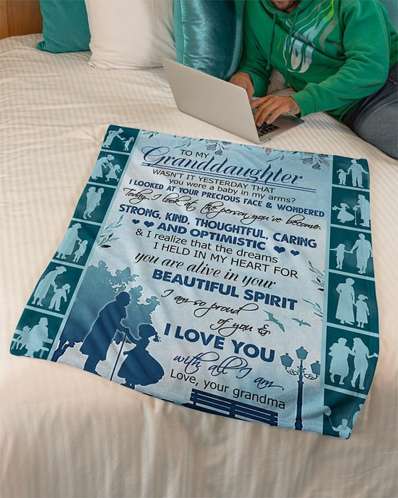 Personalized To My Granddaughter Fleece Blanket From Grandma You Are Alive In Your Spirit Great Customized Blanket For Birthday Christmas Thanksgiving