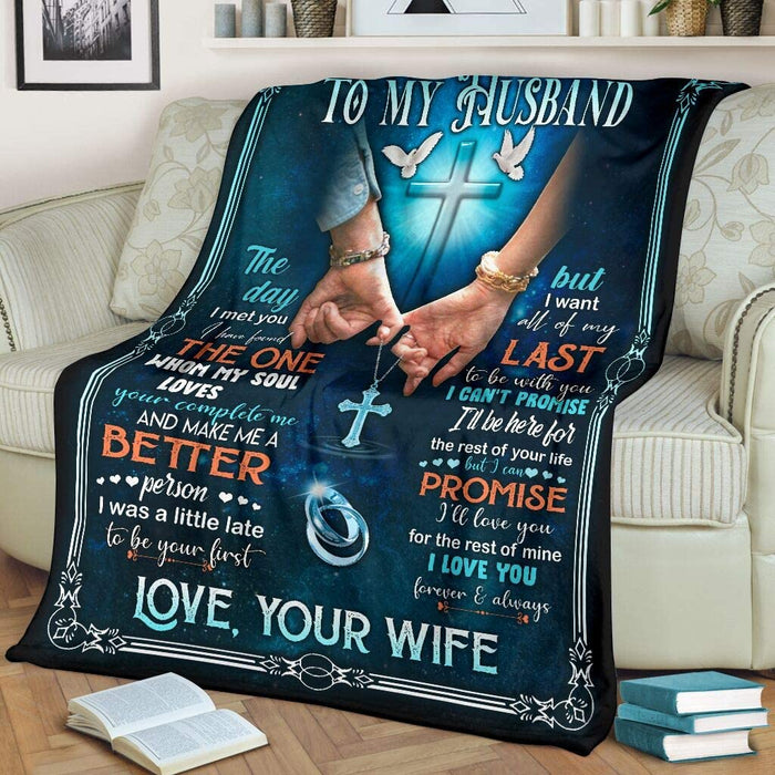 Personalized to My Husband Blanket for Husband from Wife The Day I Met You I Have Found The One Great Customized Blanket for Birthday Christmas Wedding