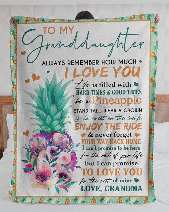 Personalized To My Granddaughter Fleece Blanket From Grandma I Can Promise To Love You For The Rest Of Mine Great Customized Blanket Gifts For Birthday Christmas Thanksgiving
