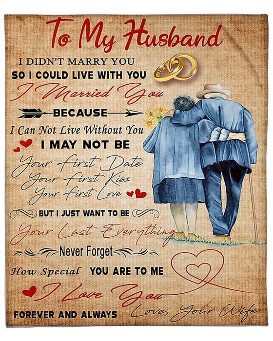 Personalized To My Husband From Wife I Could Live With You Fleece Blanket Great Customized Gifts For Birthday Christmas Thanksgiving Wedding Valentine's Day