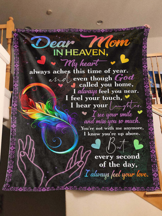 [Ta] To My Daughter - Mom In Heaven Personalized Fleece Blanket